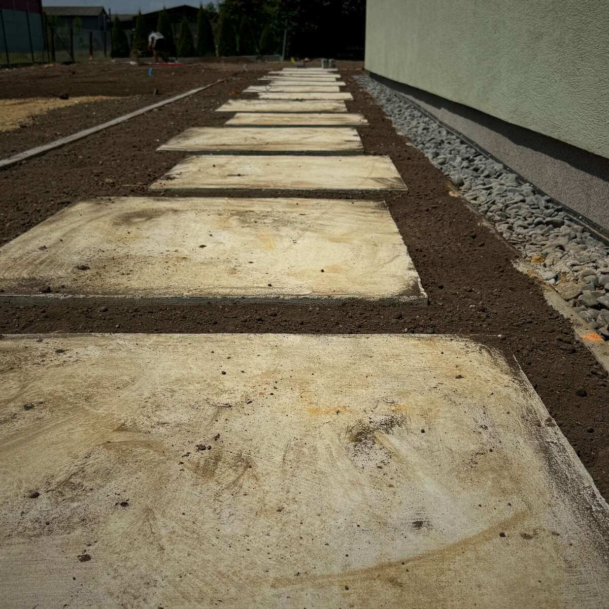 Implementation of paved areas
