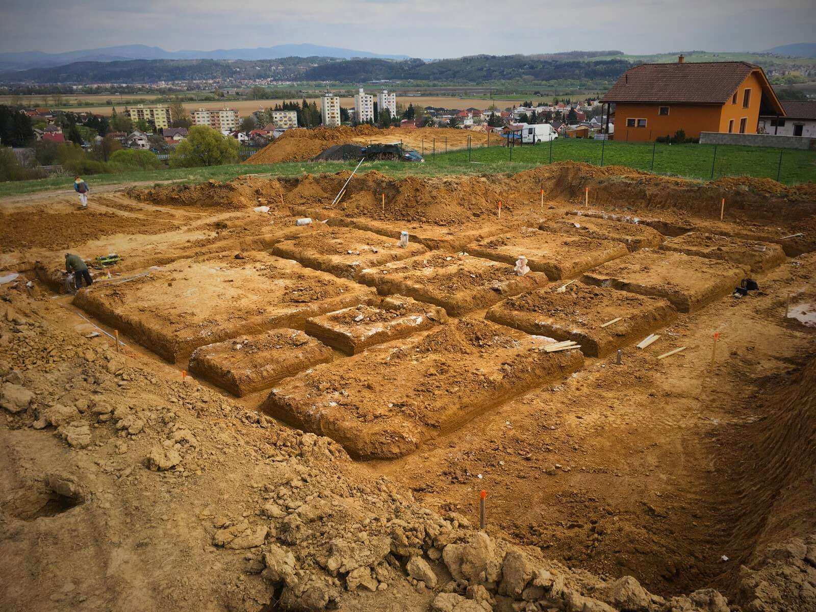 Foundations of a family house during construction - construction work carried out by Dream Garden