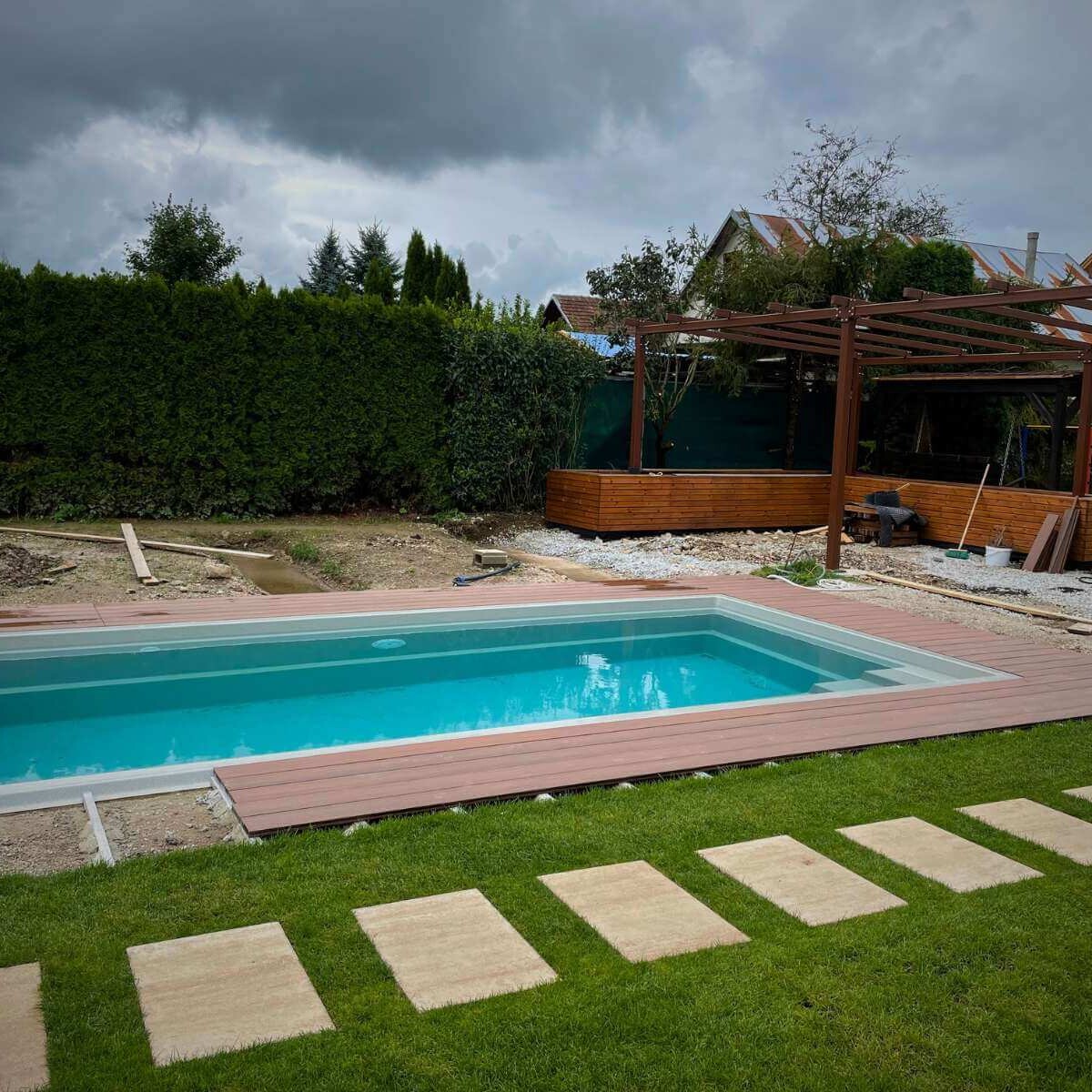 Outdoor pool from Dream Garden - a modern garden pool as part of a designer exterior