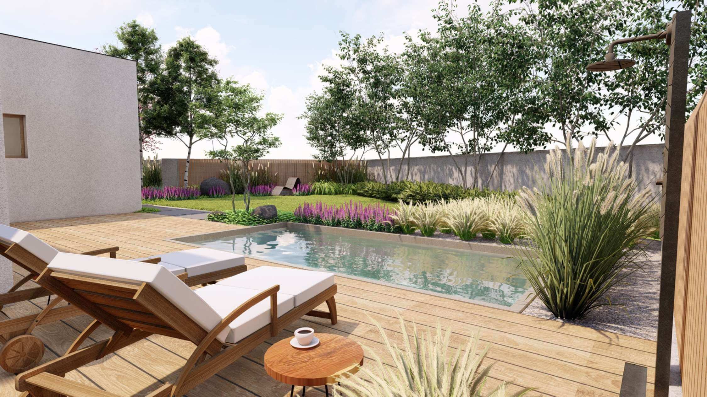 Precise implementation of landscaping with an emphasis on detail and quality of workmanship - Terrace construction